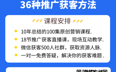 100集网络营销高清课程，免费学！